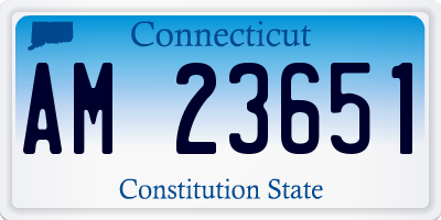 CT license plate AM23651
