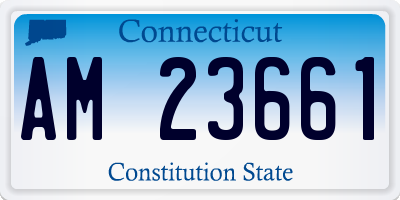 CT license plate AM23661
