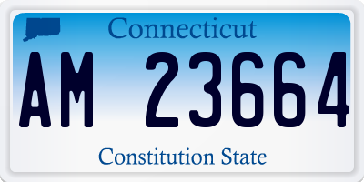 CT license plate AM23664
