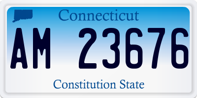 CT license plate AM23676