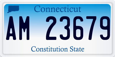 CT license plate AM23679