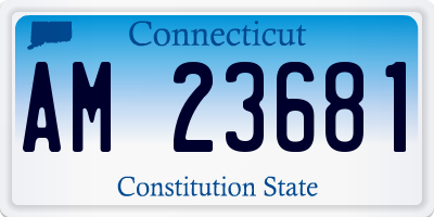 CT license plate AM23681