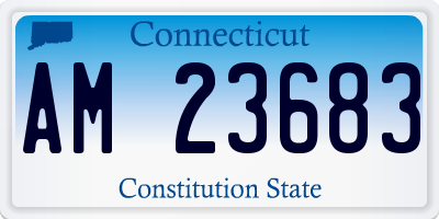 CT license plate AM23683