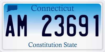 CT license plate AM23691