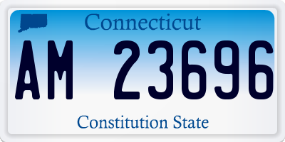 CT license plate AM23696