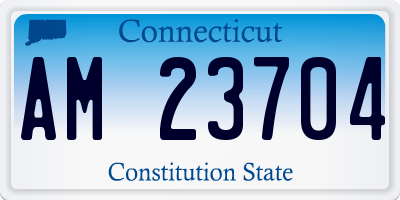 CT license plate AM23704
