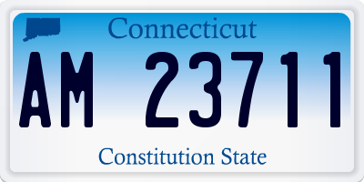 CT license plate AM23711