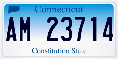CT license plate AM23714