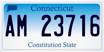 CT license plate AM23716