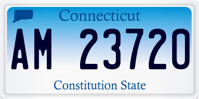 CT license plate AM23720