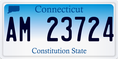 CT license plate AM23724