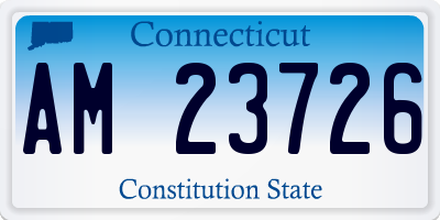 CT license plate AM23726