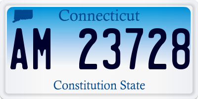 CT license plate AM23728