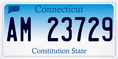 CT license plate AM23729