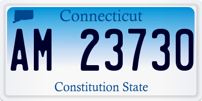 CT license plate AM23730