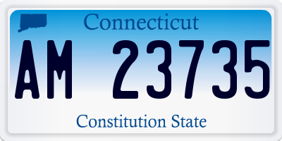 CT license plate AM23735