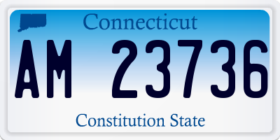 CT license plate AM23736