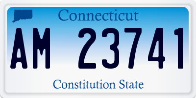 CT license plate AM23741