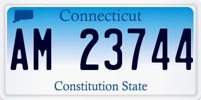 CT license plate AM23744
