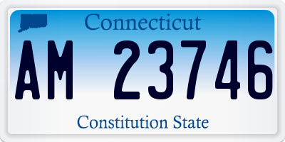 CT license plate AM23746