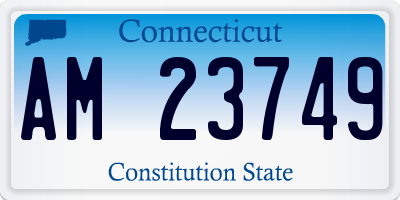 CT license plate AM23749