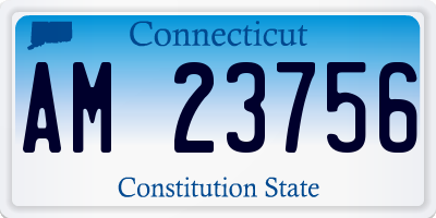 CT license plate AM23756