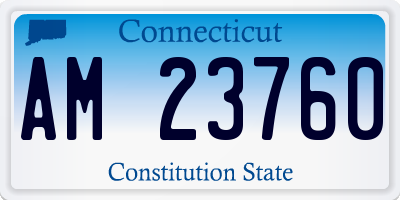 CT license plate AM23760