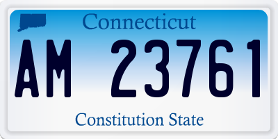 CT license plate AM23761