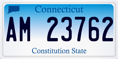CT license plate AM23762