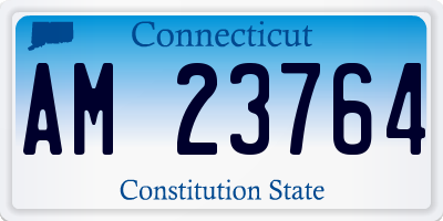 CT license plate AM23764