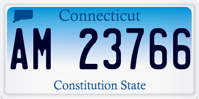 CT license plate AM23766