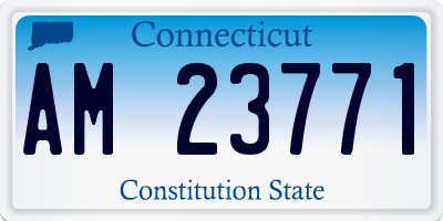 CT license plate AM23771