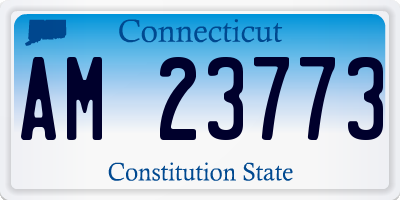 CT license plate AM23773