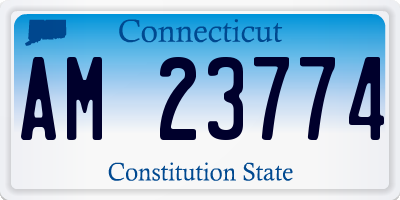 CT license plate AM23774