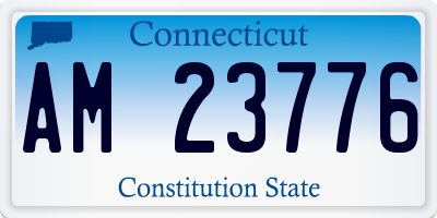 CT license plate AM23776