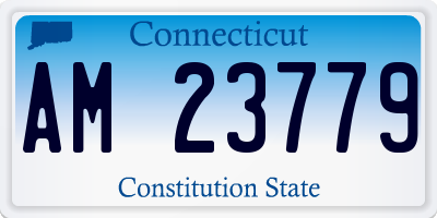 CT license plate AM23779