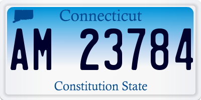 CT license plate AM23784