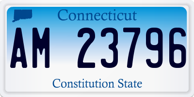CT license plate AM23796