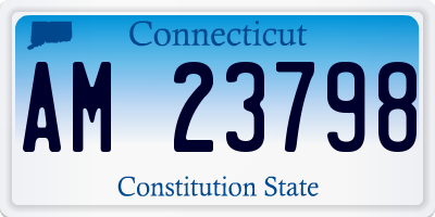 CT license plate AM23798