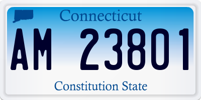 CT license plate AM23801
