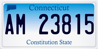 CT license plate AM23815