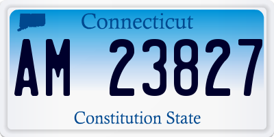 CT license plate AM23827