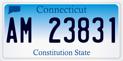 CT license plate AM23831