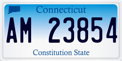CT license plate AM23854