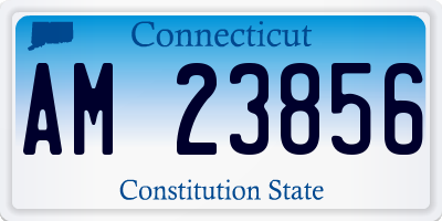 CT license plate AM23856
