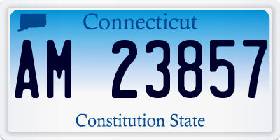 CT license plate AM23857