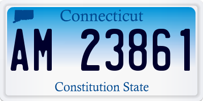 CT license plate AM23861