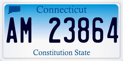 CT license plate AM23864