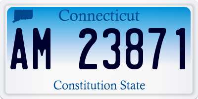 CT license plate AM23871
