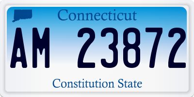 CT license plate AM23872